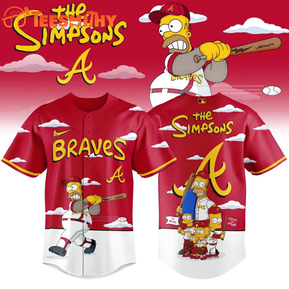 MLB Atlanta Braves The Simpsons Special New Baseball Jersey