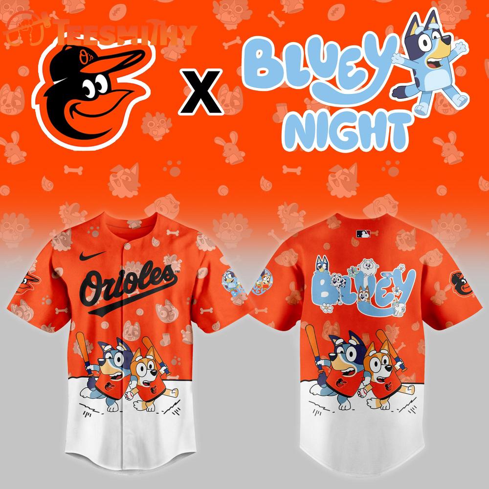 MLB Baltimore Orioles Baseball Bluey Night 2025 Jersey Shirt MLB Baltimore Orioles Baseball Bluey Night 2025 Jersey Shirt