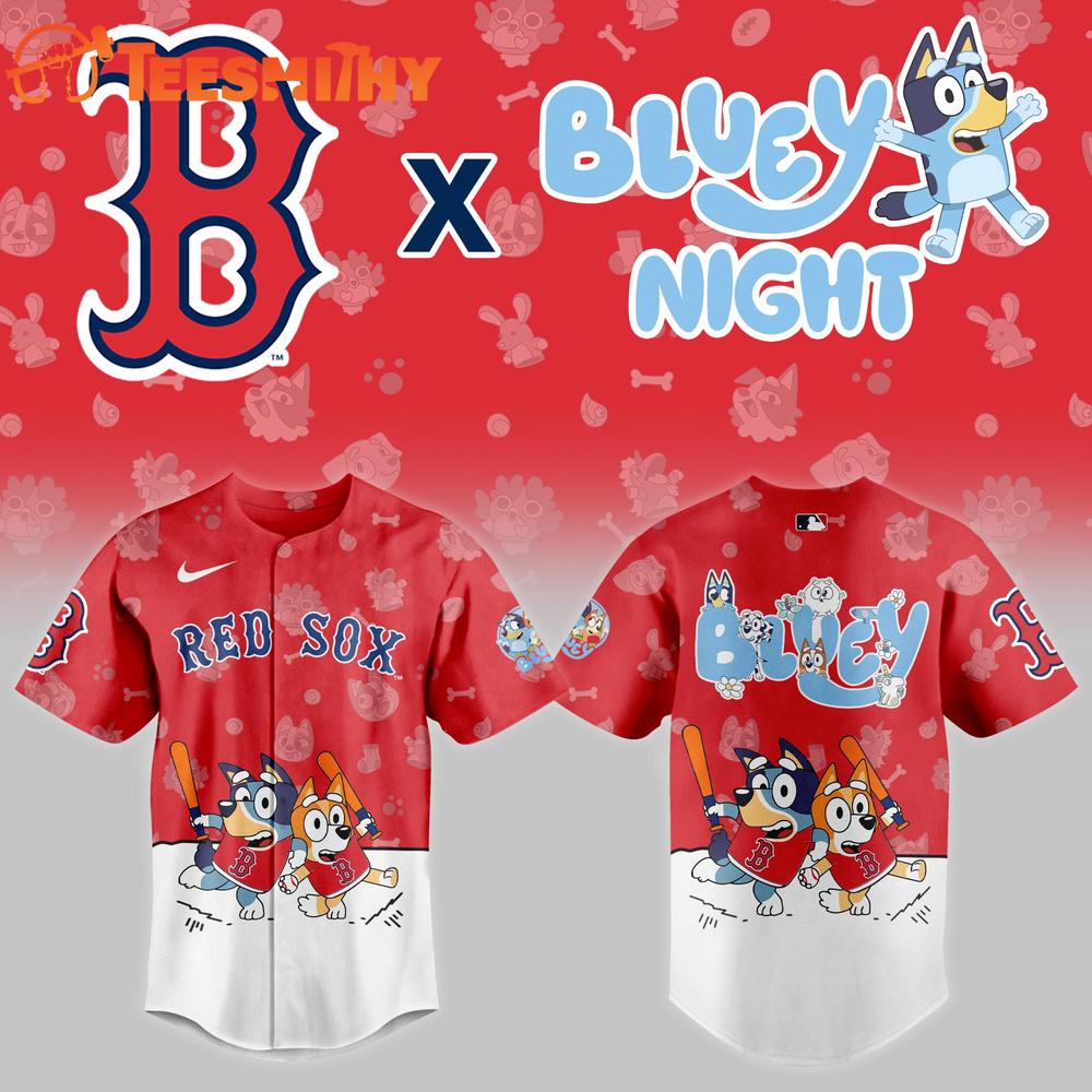 MLB Boston Red Sox Baseball Bluey Night 2025 Jersey Shirt MLB Boston Red Sox Baseball Bluey Night 2025 Jersey Shirt