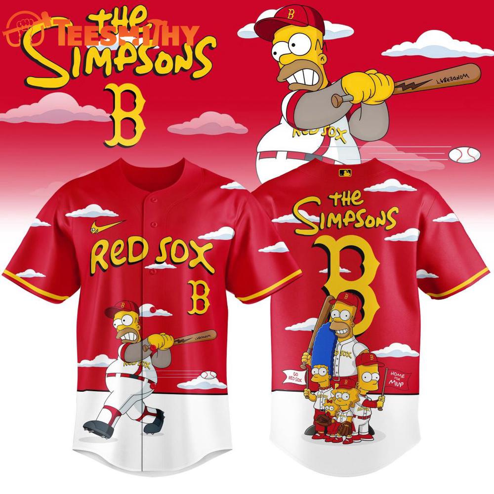 MLB Boston Red Sox The Simpsons Special New Baseball Jersey