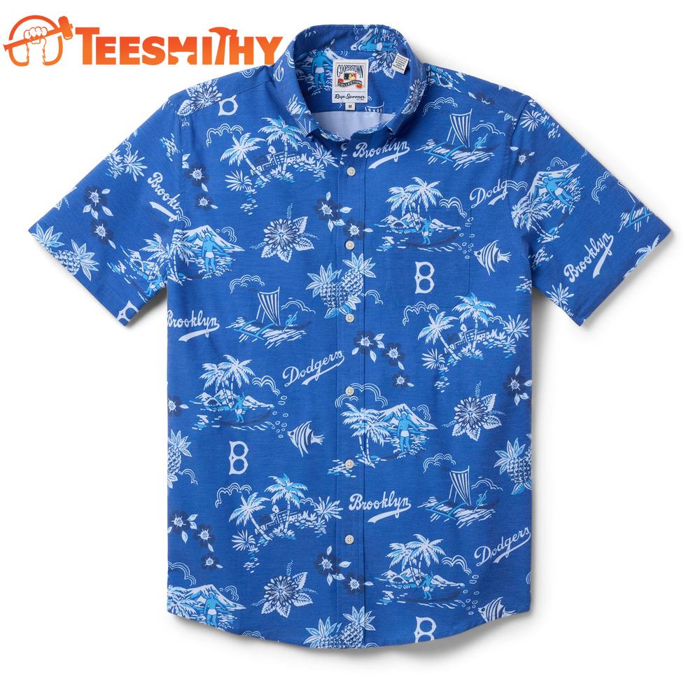 MLB Brooklyn Dodgers Cooperstown Performance New Design Hawaiian Shirt