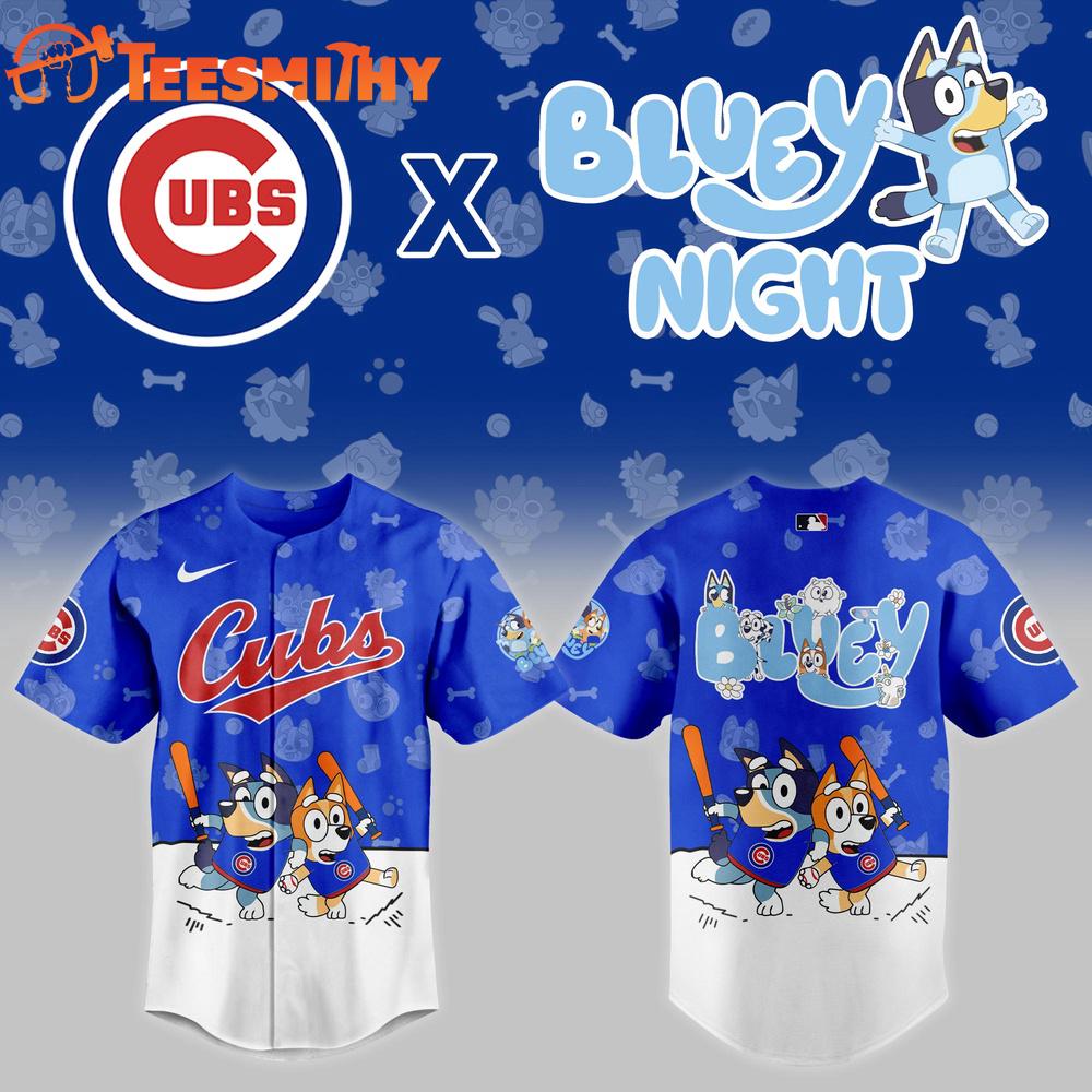 MLB Chicago Cubs Baseball Bluey Night 2025 Jersey Shirt MLB Chicago Cubs Baseball Bluey Night 2025 Jersey Shirt