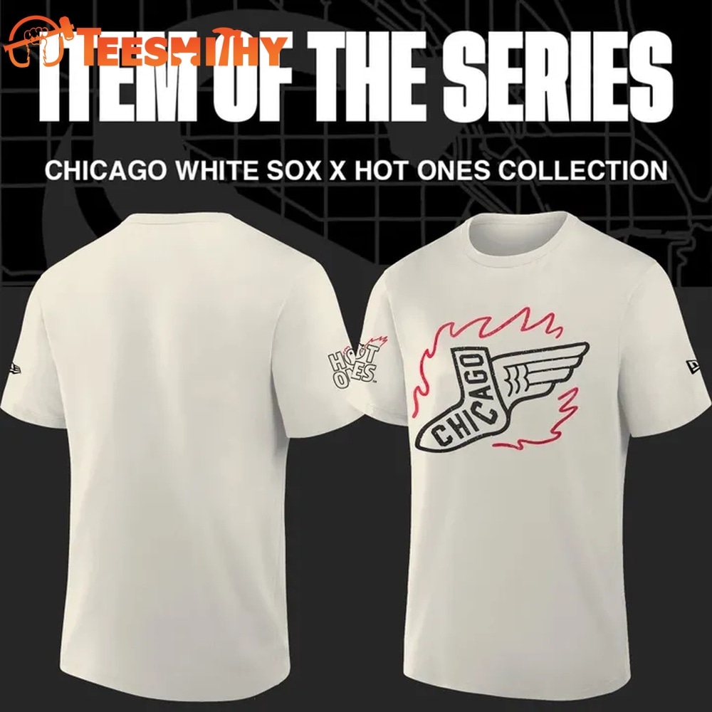 MLB Chicago White Sox x First We Feast x Hot Ones White T Shirt