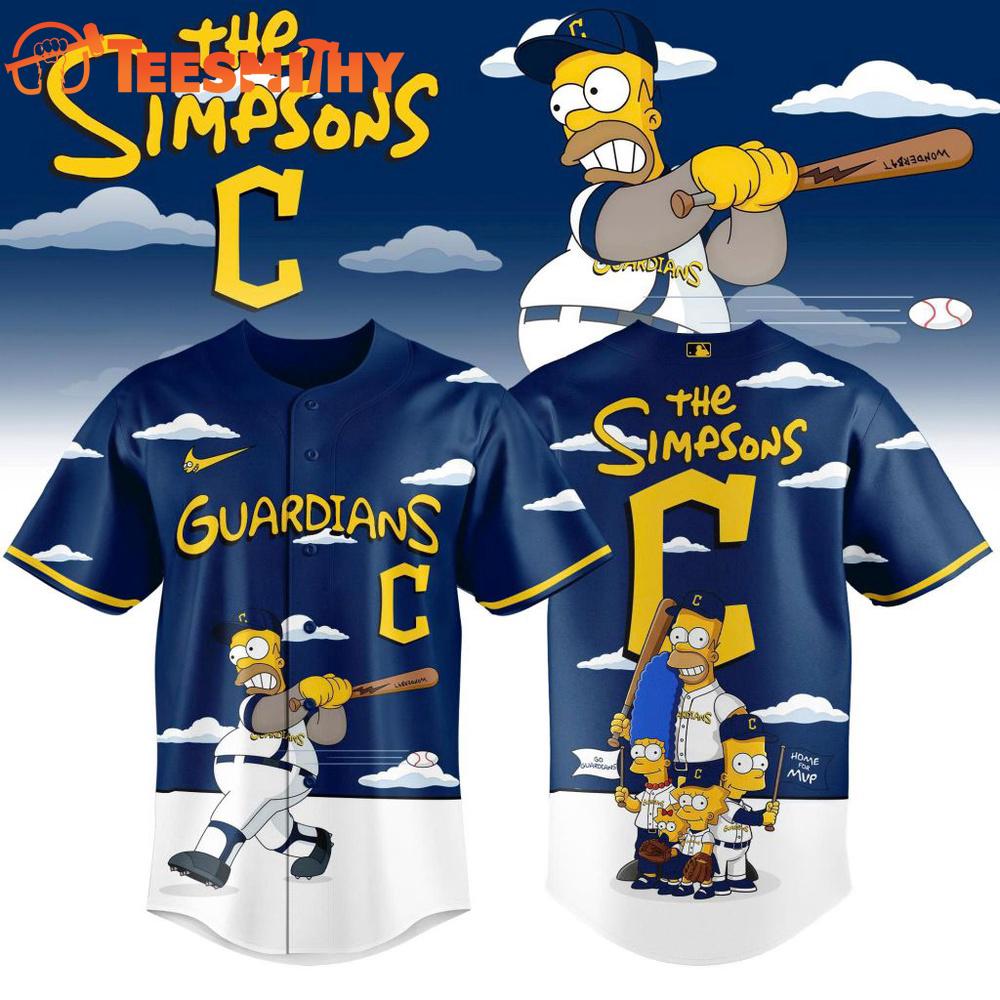 MLB Cleveland Guardians The Simpsons Special New Baseball Jersey