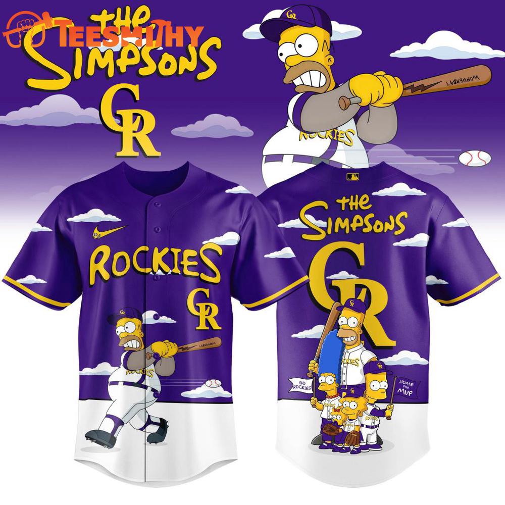 MLB Colorado Rockies The Simpsons Special New Baseball Jersey