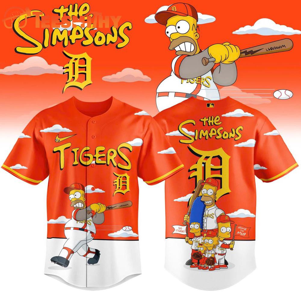 MLB Detroit Tigers The Simpsons Special New Baseball Jersey