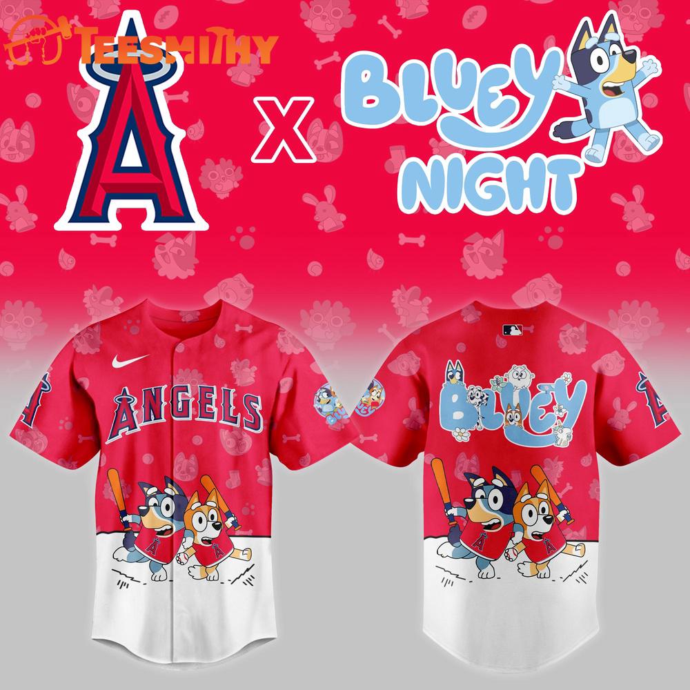 MLB Los Angeles Angels Baseball Bluey Night 2025 Jersey Shirt
