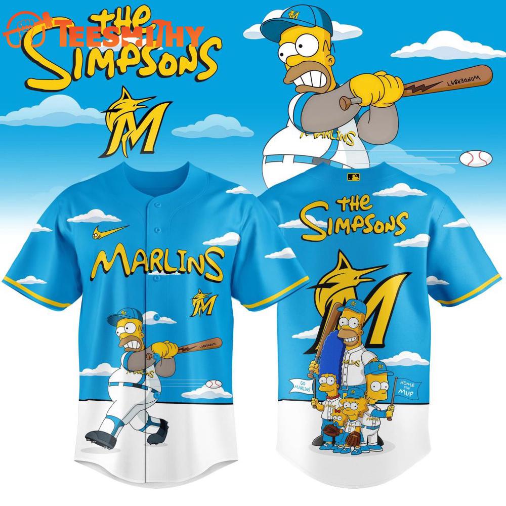 MLB Miami Marlins The Simpsons Special New Baseball Jersey