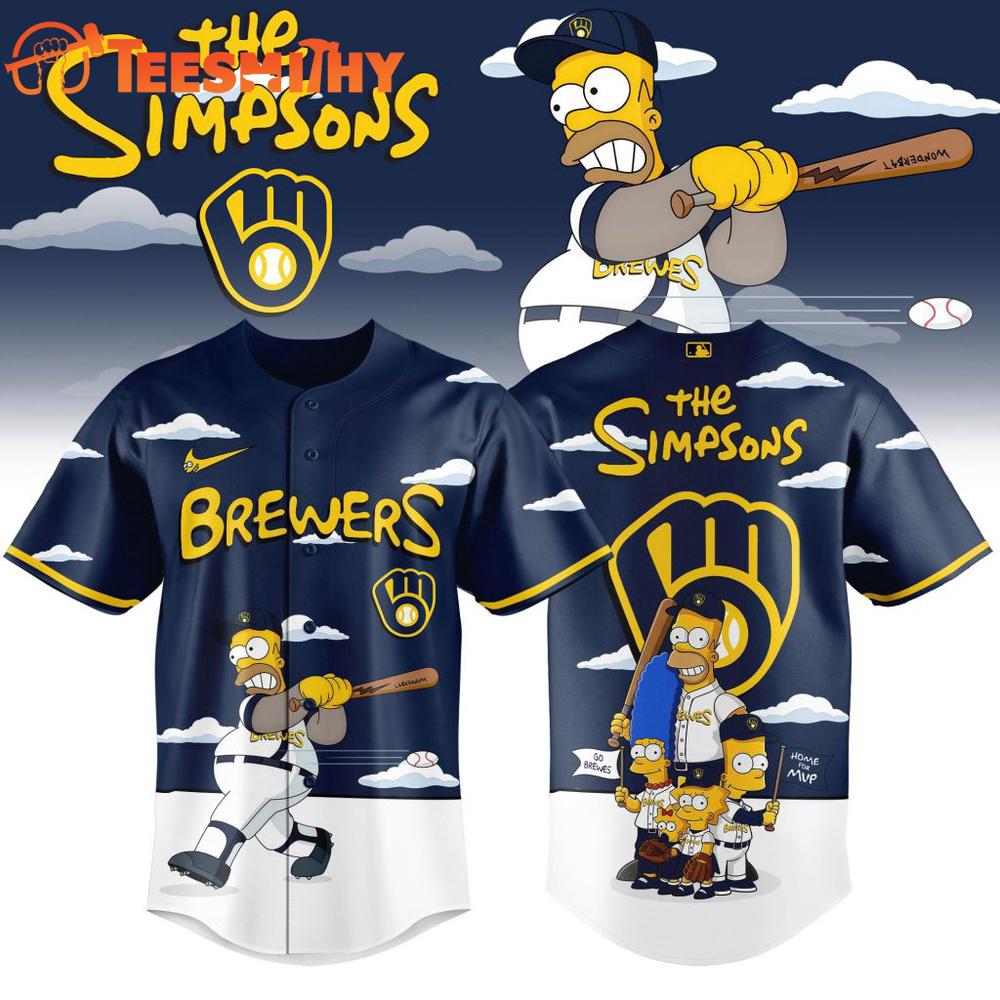 MLB Milwaukee Brewers The Simpsons Special New Baseball Jersey