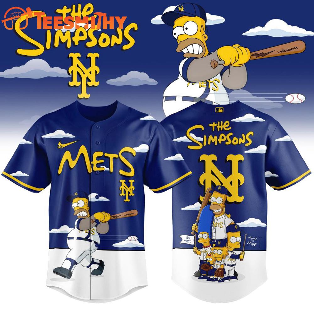 MLB New York Mets The Simpsons Special New Baseball Jersey