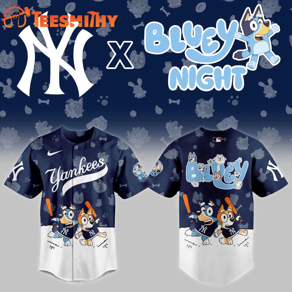 MLB New York Yankees Baseball Bluey Night 2025 Jersey Shirt
