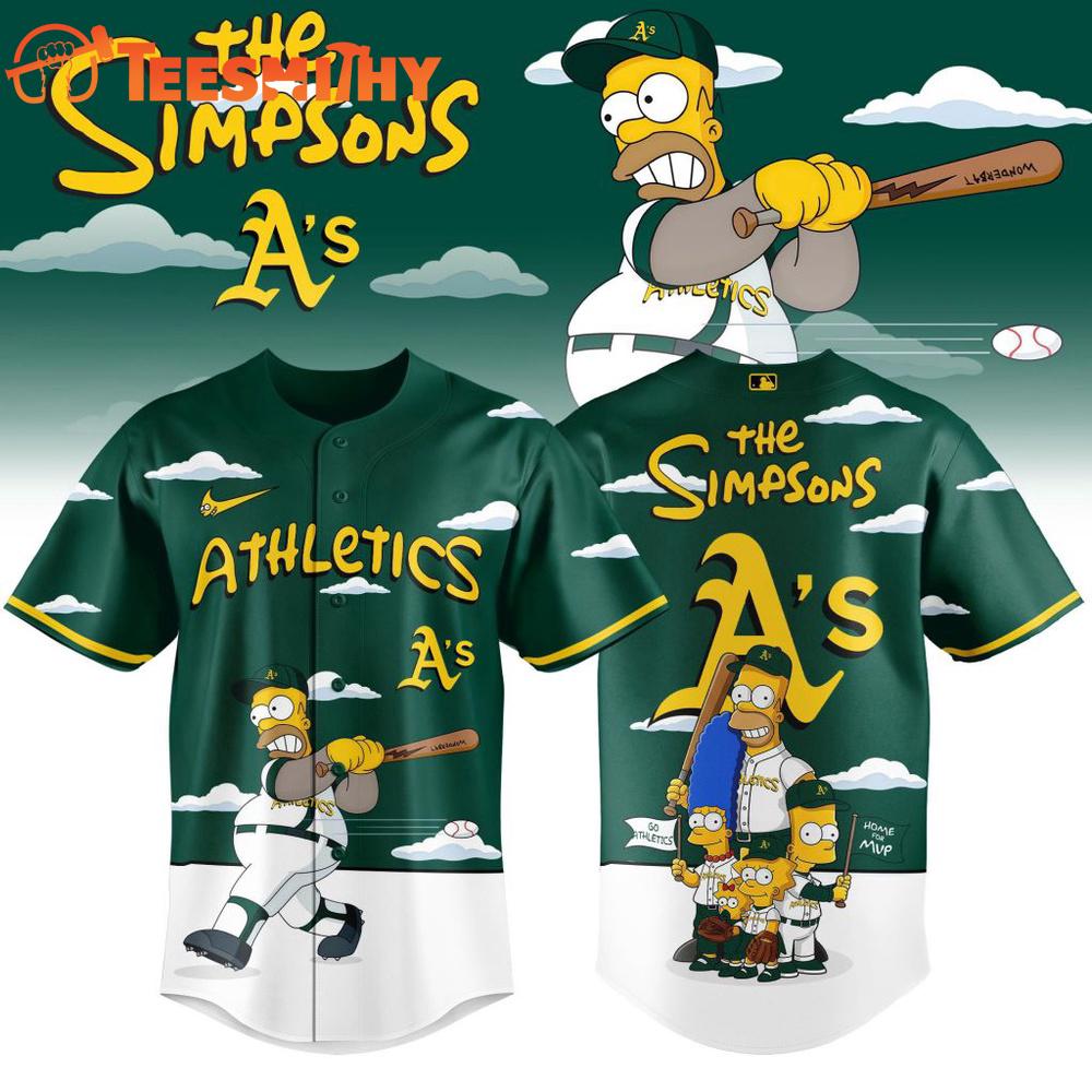 MLB Oakland Athletics The Simpsons Special New Baseball Jersey