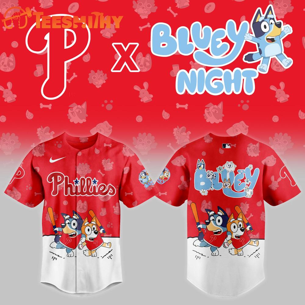 MLB Philadelphia Phillies Baseball Bluey Night 2025 Jersey Shirt MLB Philadelphia Phillies Baseball Bluey Night 2025 Jersey Shirt