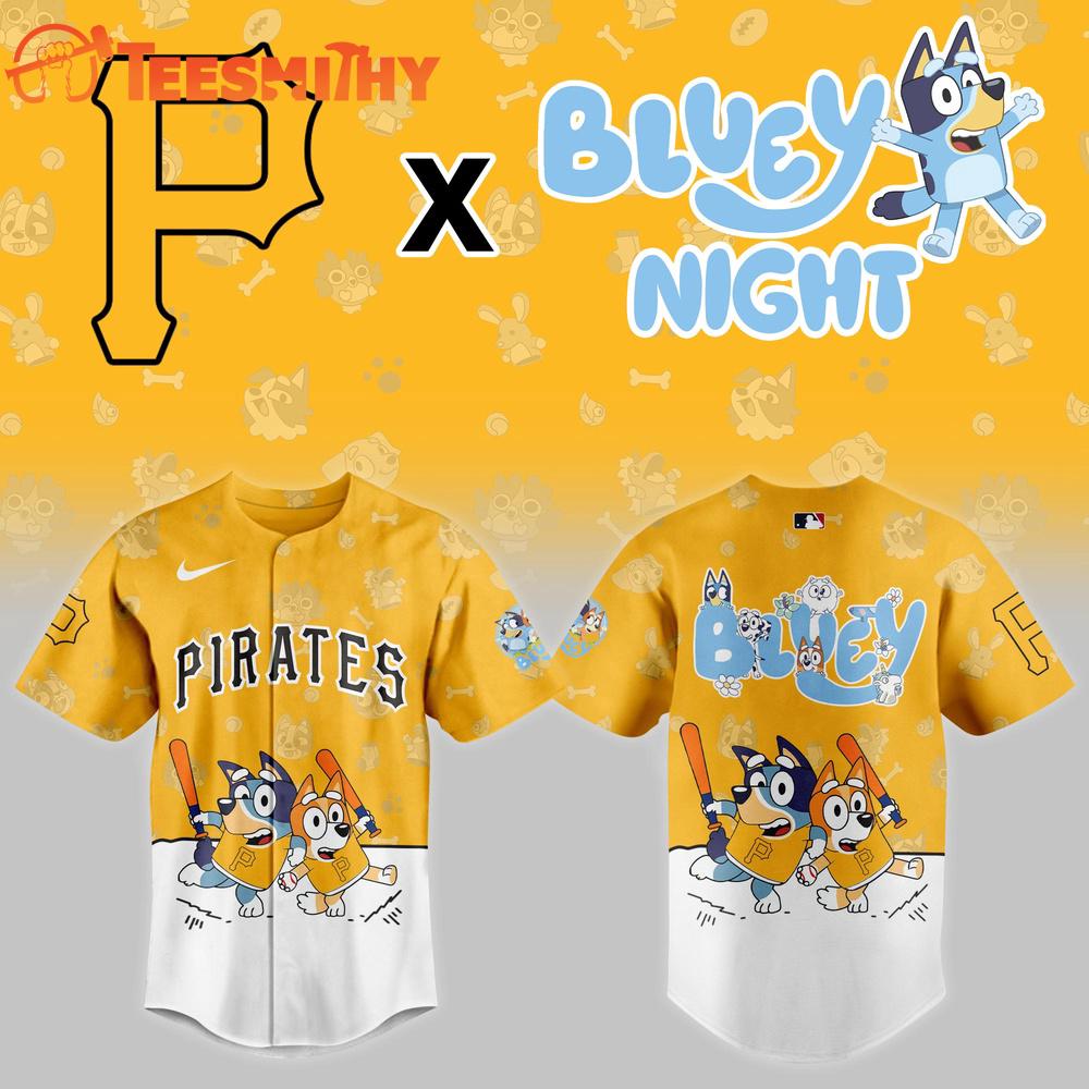 MLB Pittsburgh Pirates Baseball Bluey Night 2025 Jersey Shirt MLB Pittsburgh Pirates Baseball Bluey Night 2025 Jersey Shirt