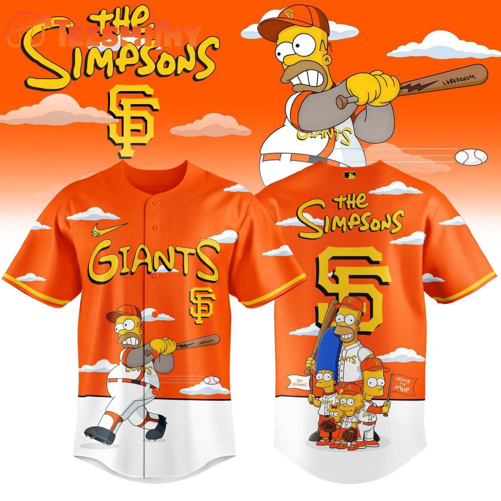 MLB San Francisco Giants The Simpsons Special New Baseball Jersey