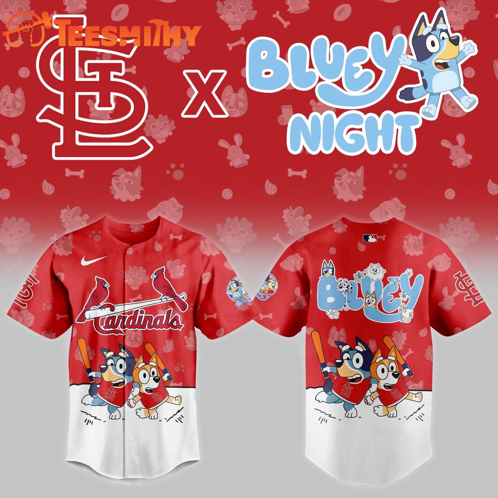 MLB St.Louis Cardinals Baseball Bluey Night 2025 Jersey Shirt MLB St.Louis Cardinals Baseball Bluey Night 2025 Jersey Shirt