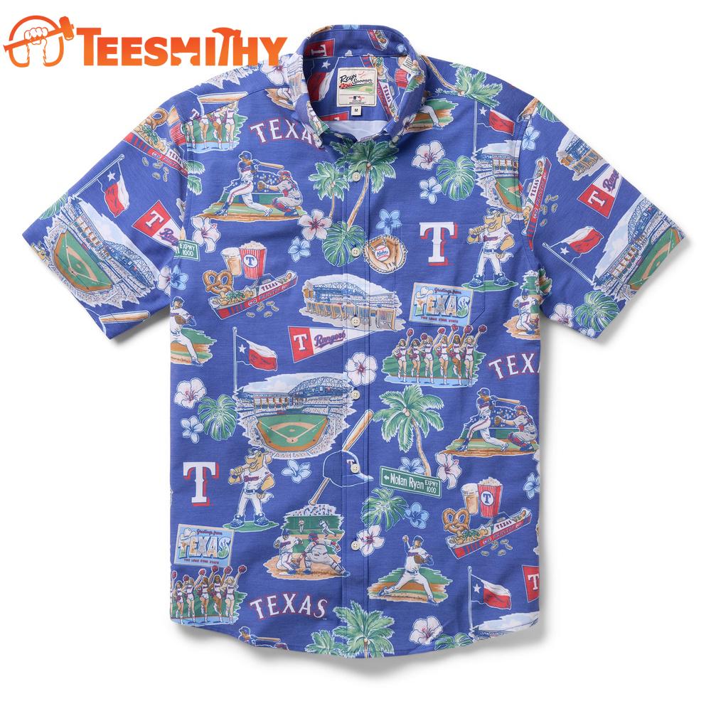 MLB Texas Rangers Scenic Performance New Design Hawaiian Shirt