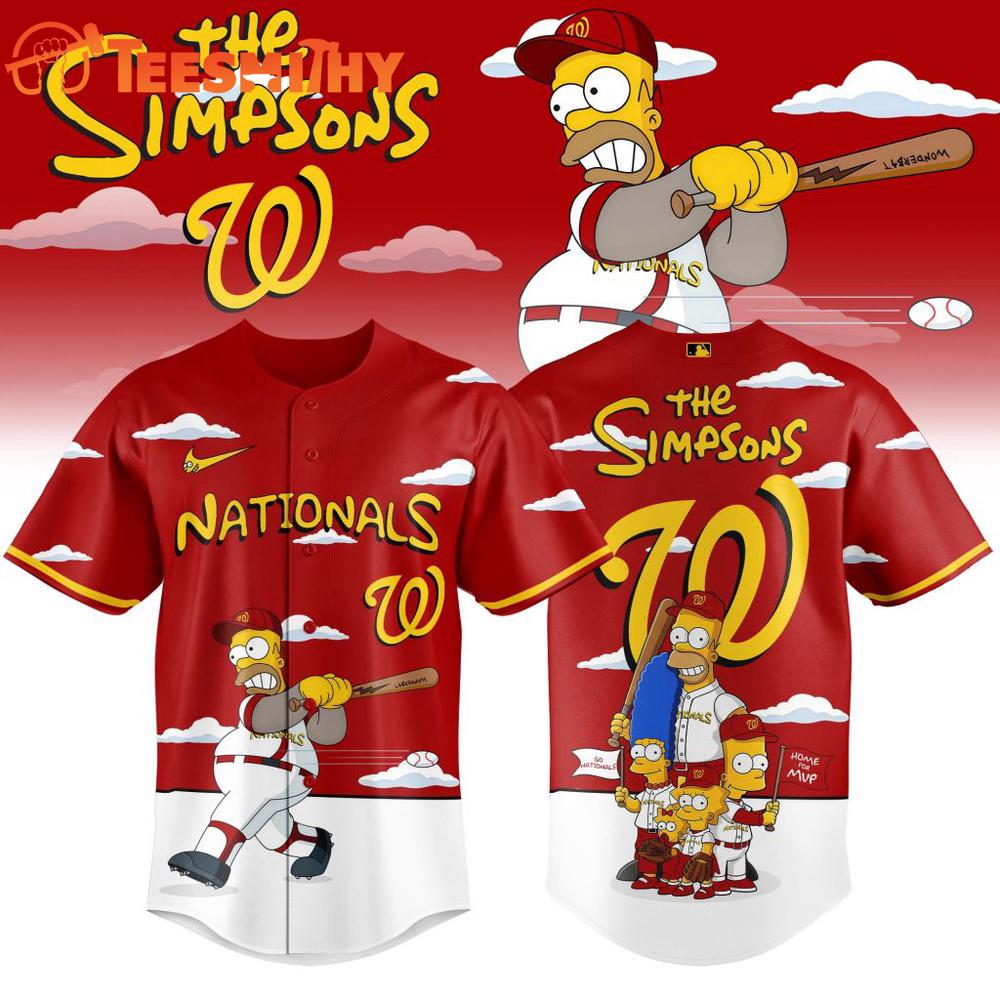 MLB Washington Nationals The Simpsons Special New Baseball Jersey