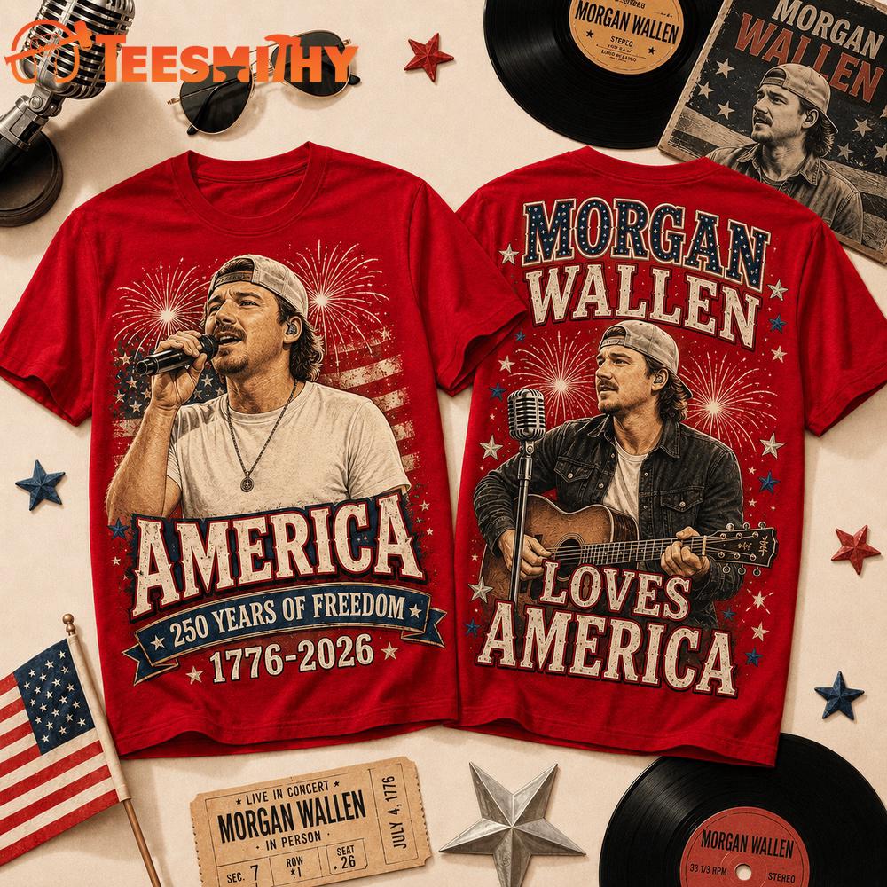 Morgan Wallen America 250 Years of Freedom Tribute T Shirt
