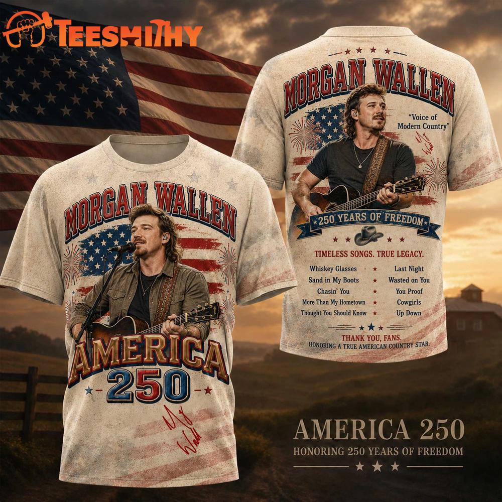 Morgan Wallen America Honoring 250 Years of Freedom 2026 T Shirt