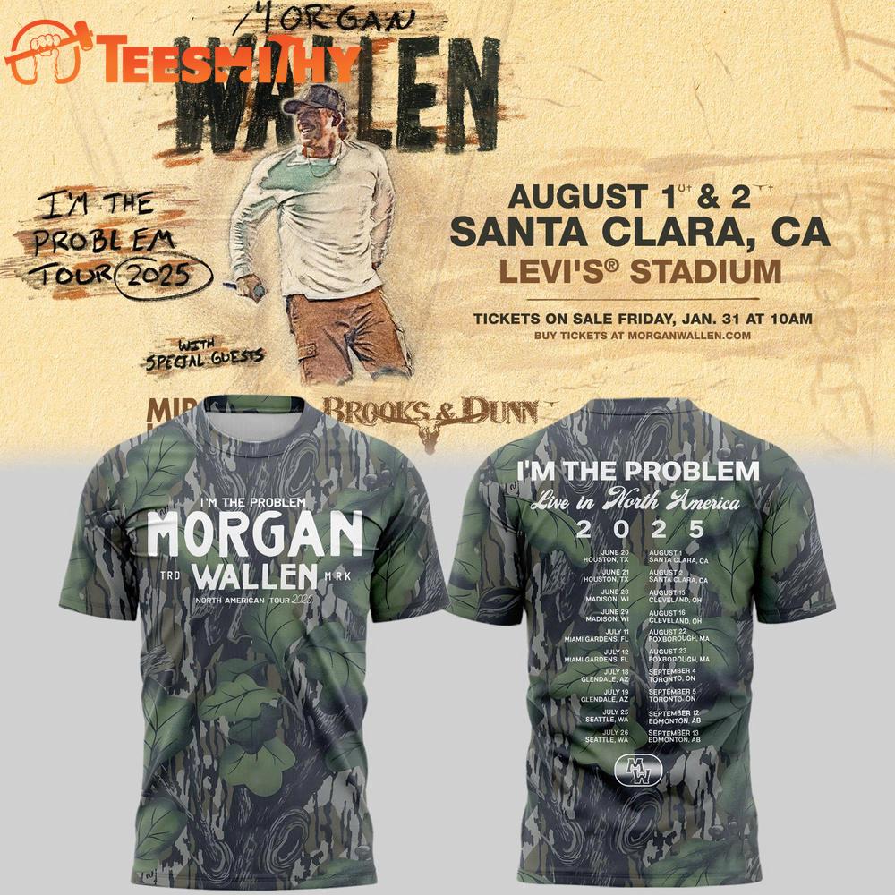 Morgan Wallen I’m the Problem Tour 2025 Camo T Shirt