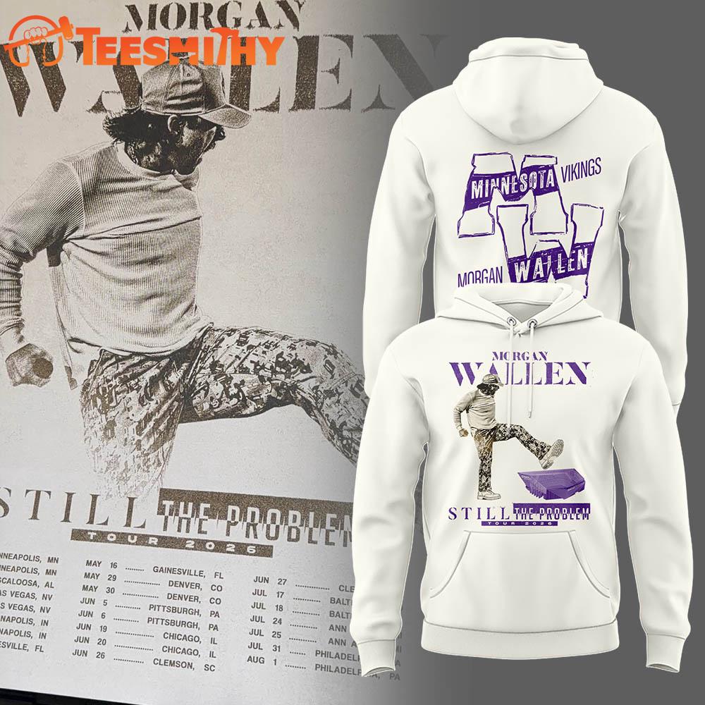 Morgan Wallen Live in Concert At Minnesota White Hoodie