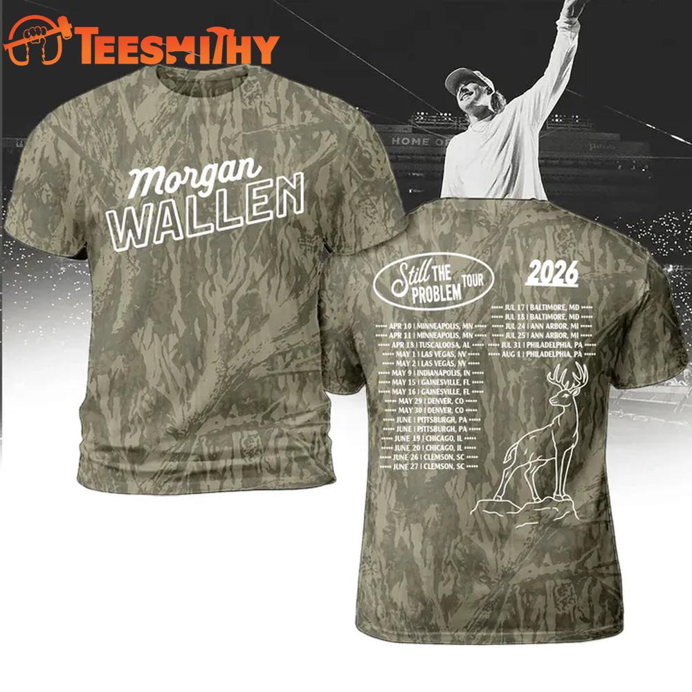 Morgan Wallen Still The Problem Tour 2026 Limited Edition Camo T Shirt