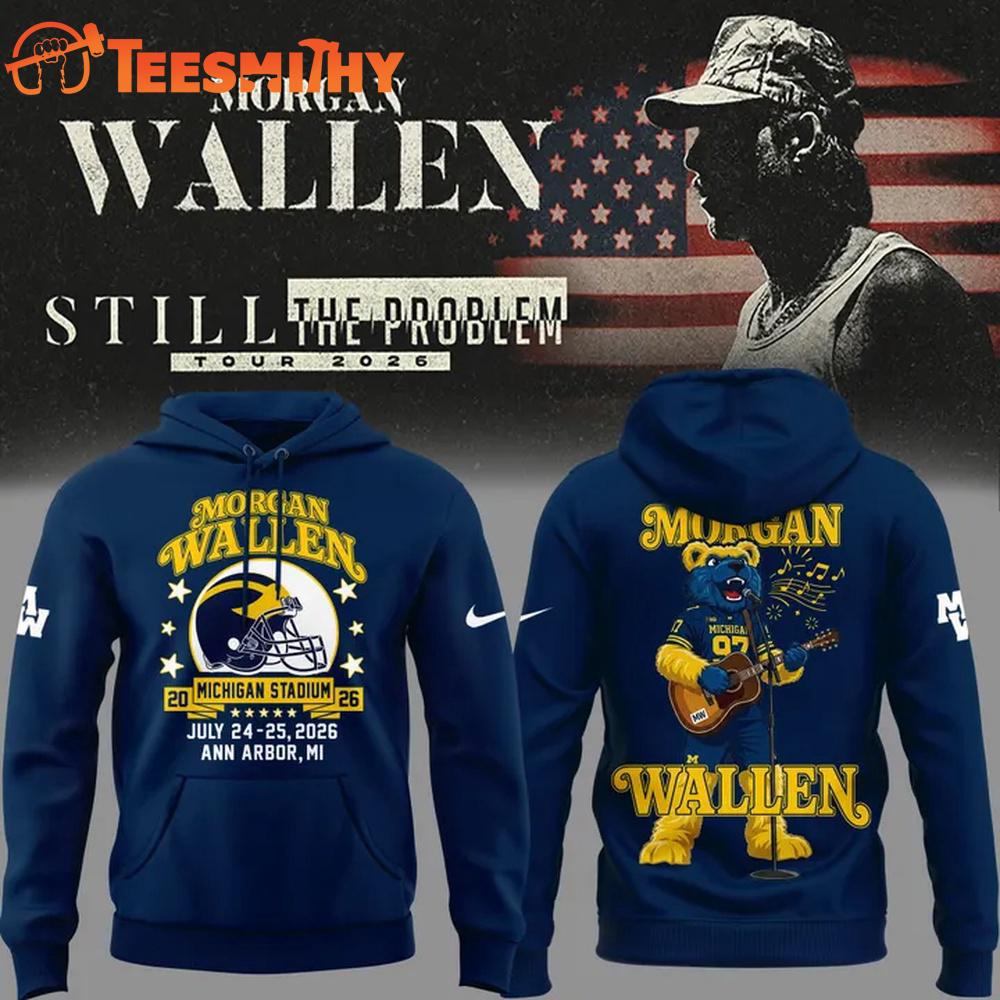 Morgan Wallen Still The Problem Tour 2026 x Michigan Wolverines Football Mascot Hoodie