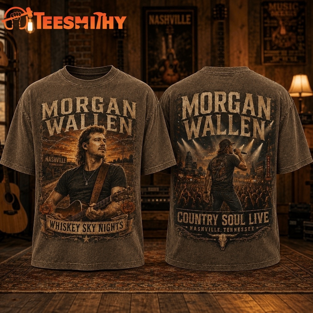 Morgan Wallen Whiskey Sky Nights Country Soul Live 3D Shirt