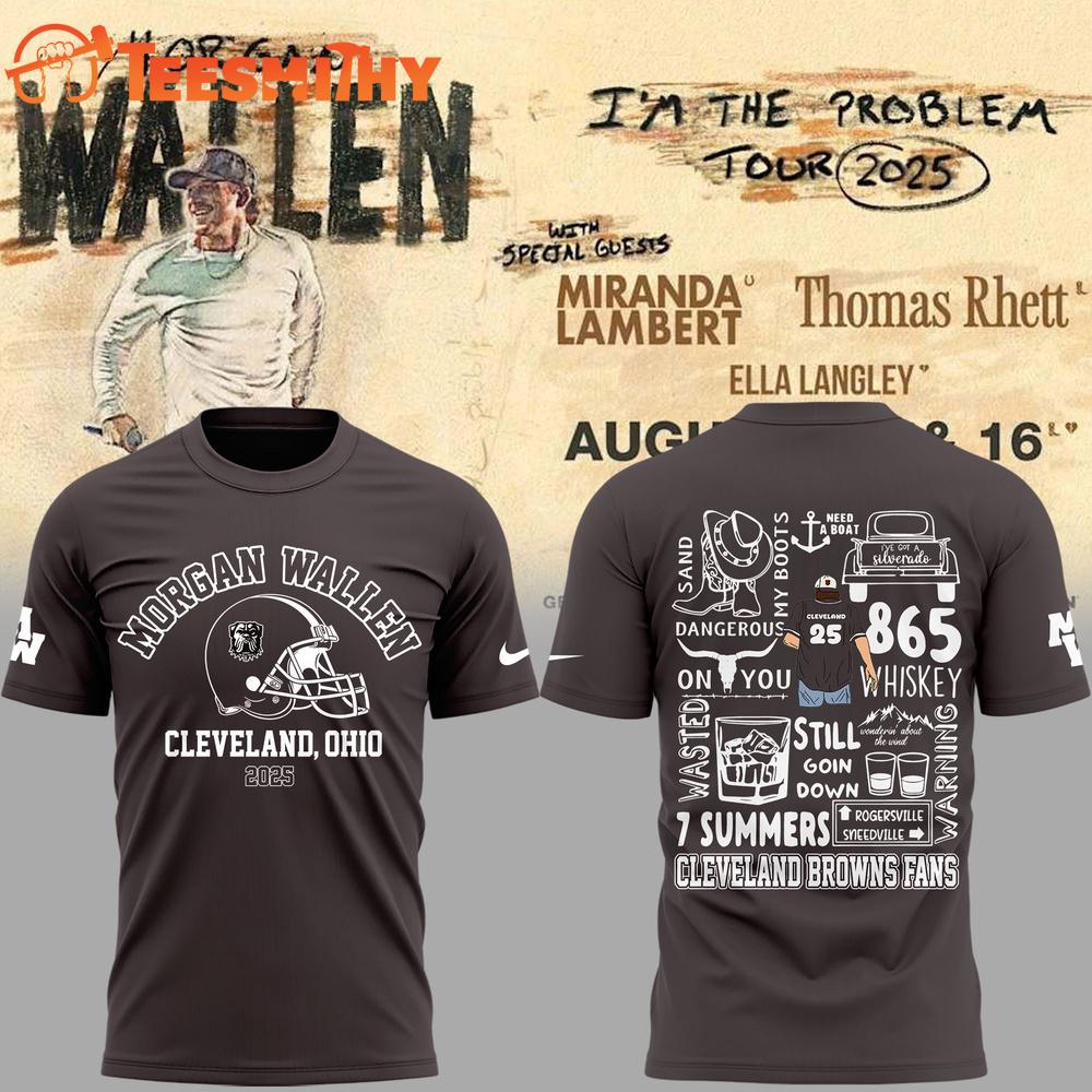 Morgan Wallen x Cleveland Browns 2025 T Shirt Morgan Wallen x Cleveland Browns 2025 T Shirt