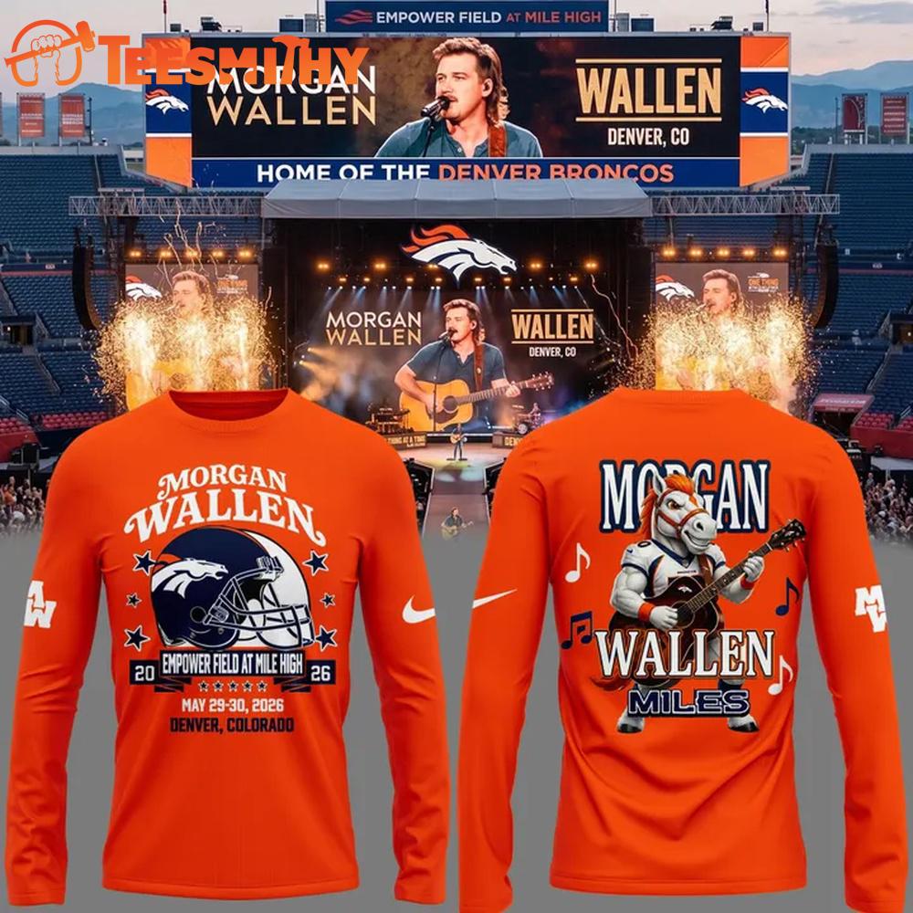 Morgan Wallen x Denver Broncos Still The Problem Tour 2026 Mascot Edition Long Sleeve Shirt