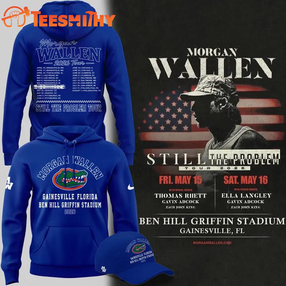 Morgan Wallen x Florida Gators Football 2026 Tour New Hoodie
