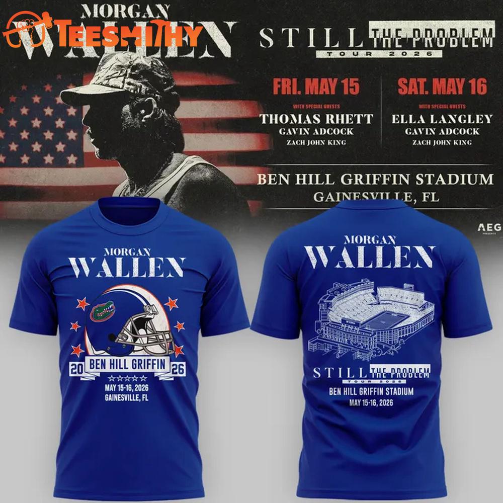 Morgan Wallen x Florida Gators Football 2026 Tour New T Shirt