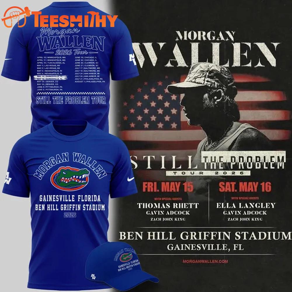 Morgan Wallen x Florida Gators Football 2026 Tour Special New T Shirt