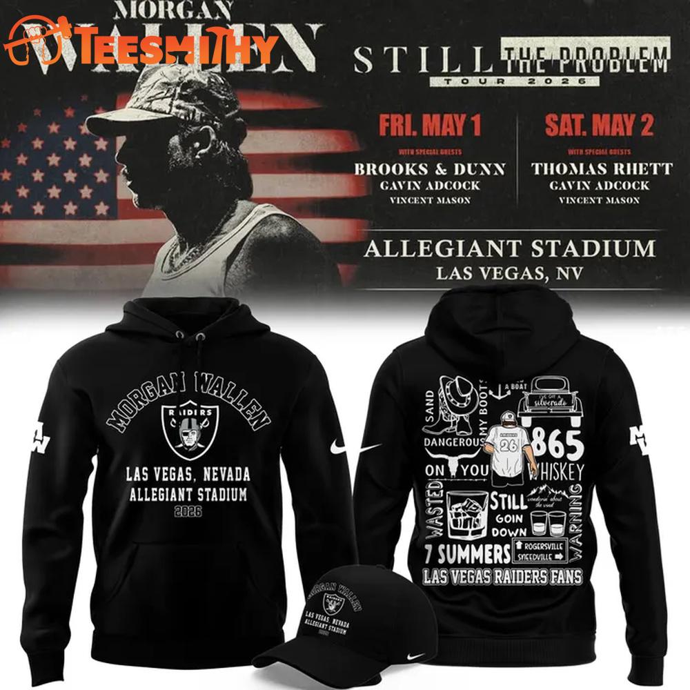 Morgan Wallen x Las Vegas Raiders 2026 Black Hoodie