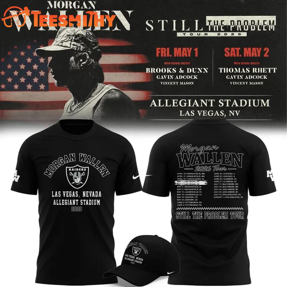 Morgan Wallen x Las Vegas Raiders 2026 Black T Shirt