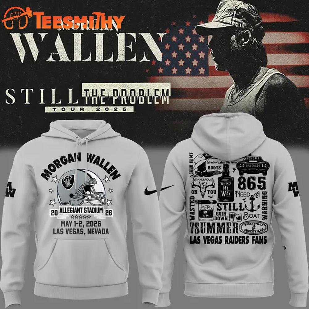 Morgan Wallen x Las Vegas Raiders Still The Problem Tour 2026 Hoodie