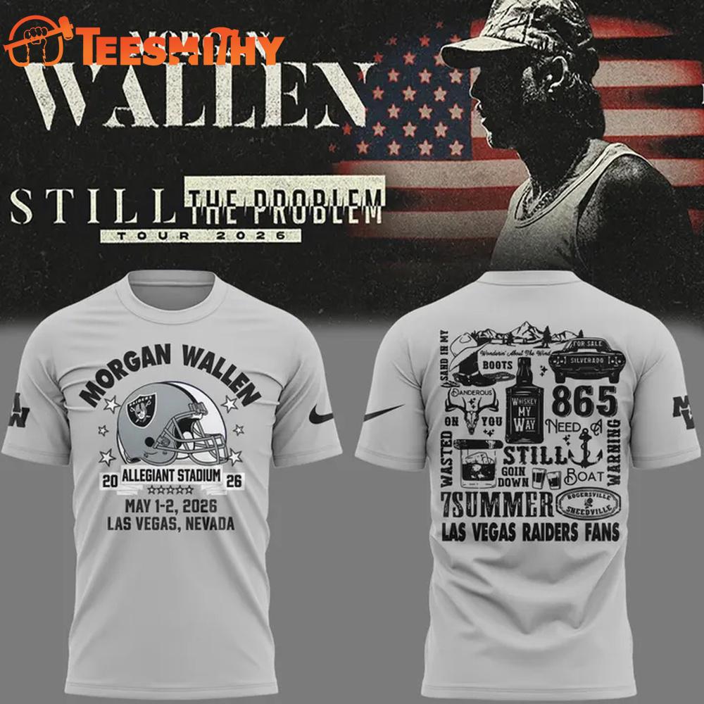 Morgan Wallen x Las Vegas Raiders Still The Problem Tour 2026 T-Shirt