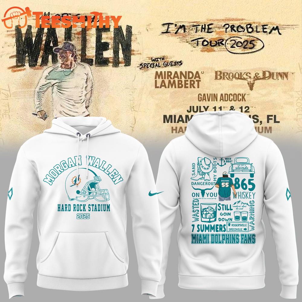 Morgan Wallen x Miami Dolphins 2025 White Hoodie, TShirt, Sweatshirt