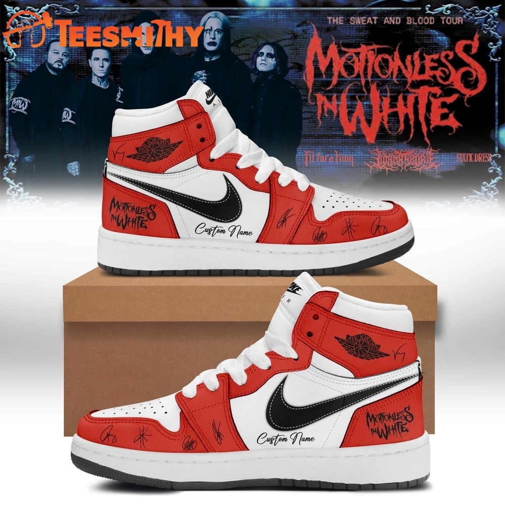 Motionless In White Signed Decades 2026 Air Jordan 1 Shoes