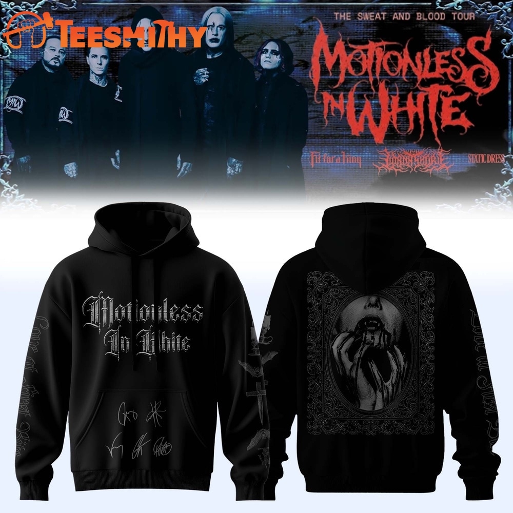 Motionless In White Signed Decades 2026 Black 3D Hoodie