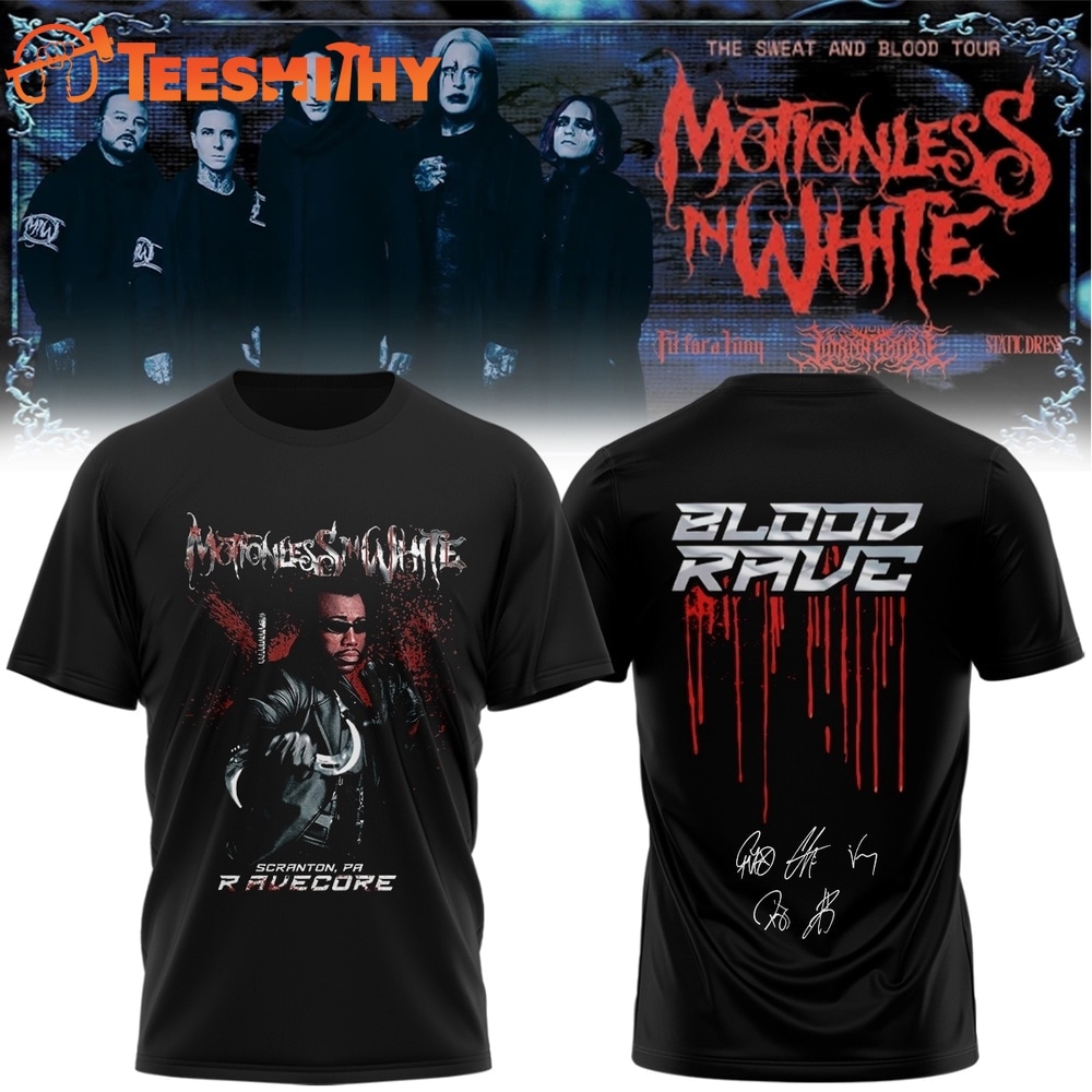 Motionless In White The Sweat And Blood Tour 2026 Signature T Shirt
