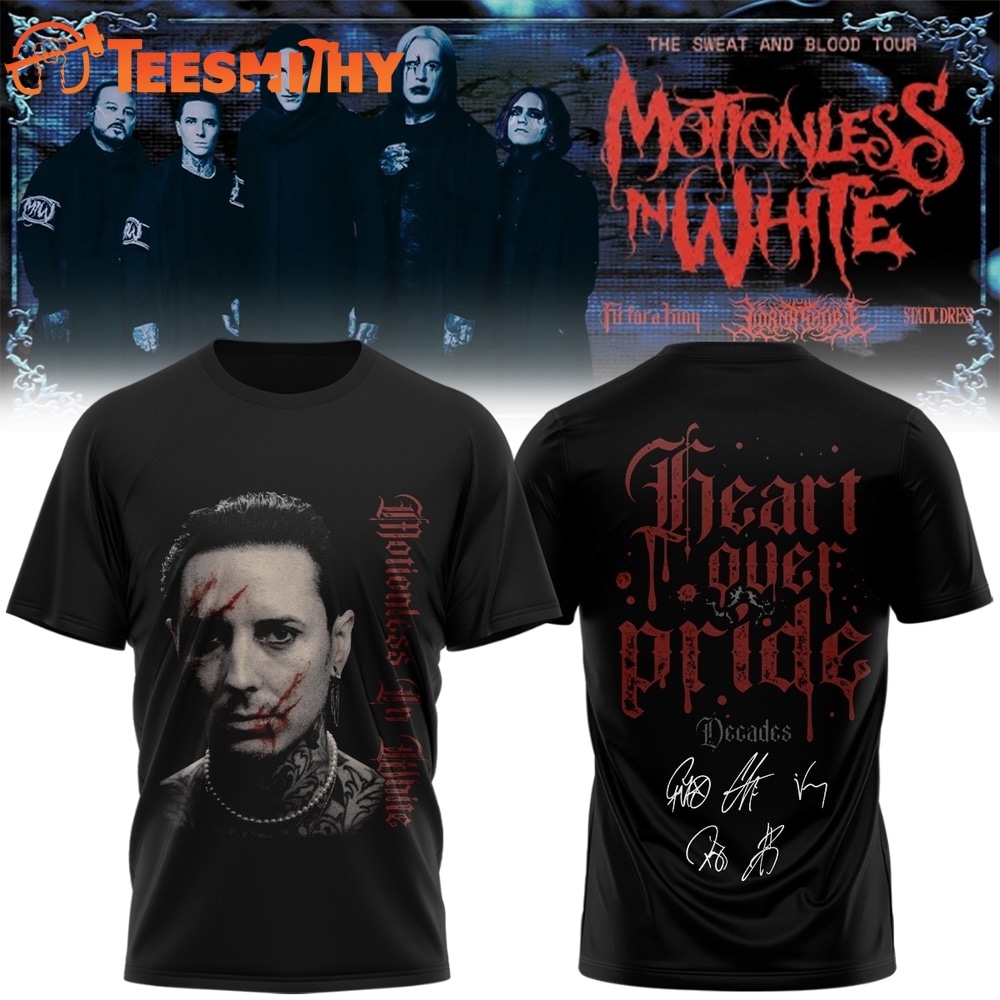 Motionless In White The Sweat And Blood Tour 2026 T Shirt