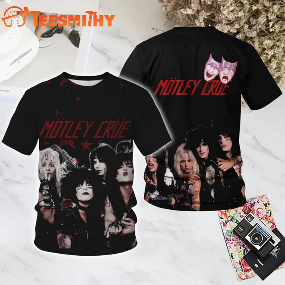Motley Crue Music Graphic All Over Print T Shirt
