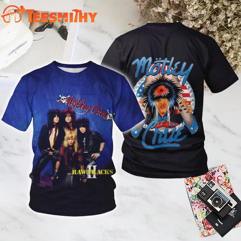 Motley Crue Raw Tracks II All Over Print T Shirt