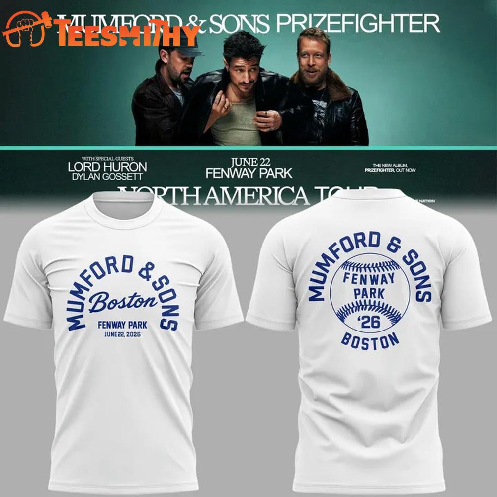 Mumford & Sons Fenway Park Boston Tour June 22 2026 T Shirt