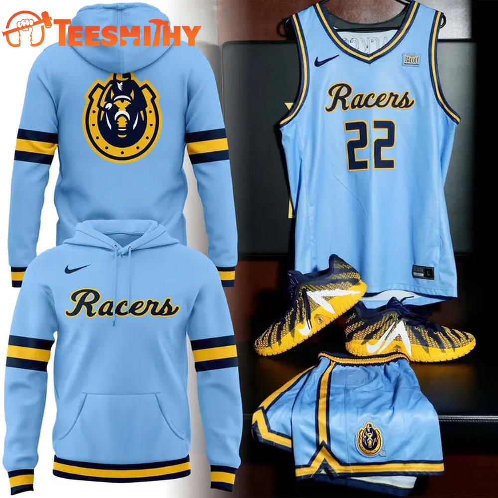 Murray State Racers 2026 Basketball Icy Blue Uniform Hoodie Shirt