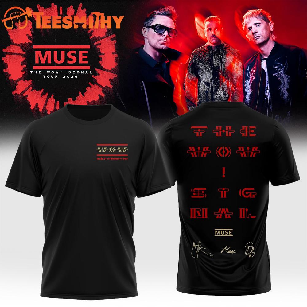 Muse The Wow Signal Tour 2026 Limited Edition Signature Limited Edition T Shirt