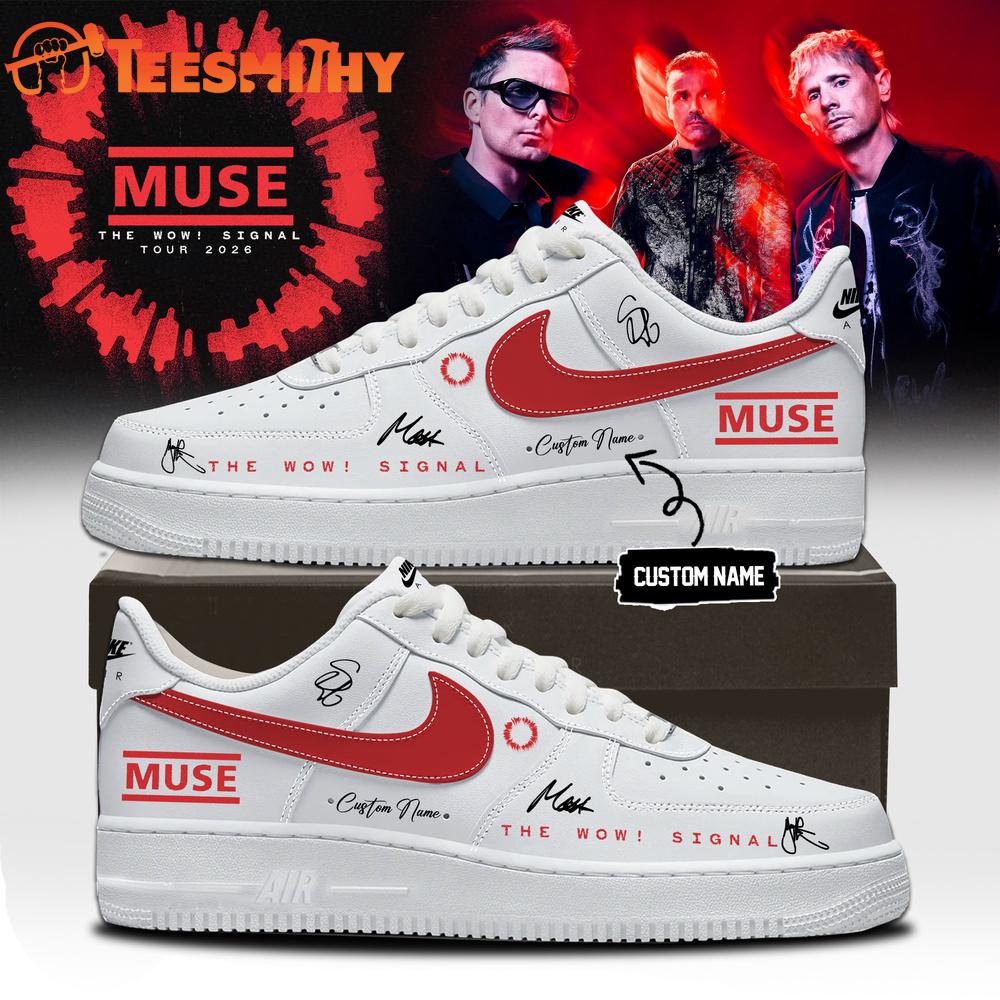Muse The Wow Signal Tour 2026 Limited Edition Signature White Air Force 1 Shoes