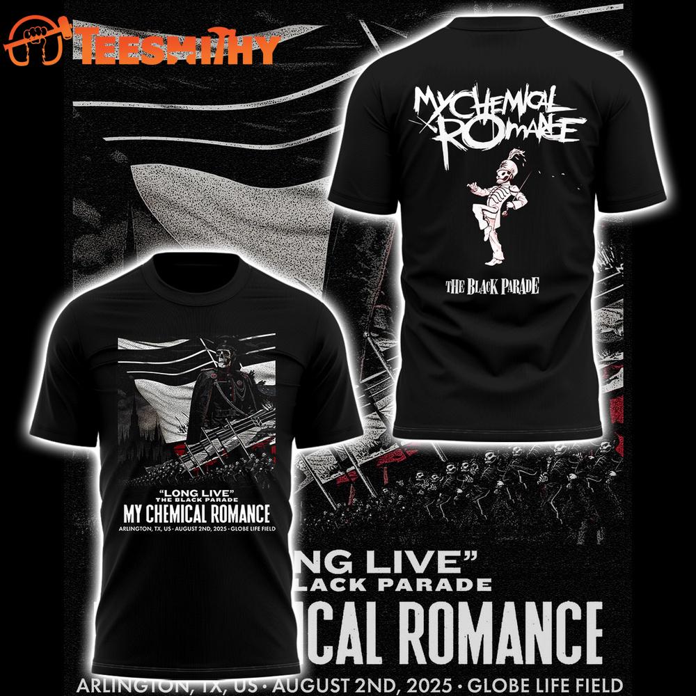 My Chemical Romance The Black Parade Tour 2025 Texas Graphic 3D Shirt